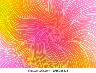 Light Pink, Yellow vector natural elegant texture. Doodles on blurred abstract background with gradient. The elegant pattern can be used as a part of a brand book.