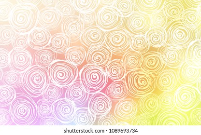 Light Pink, Yellow vector natural elegant artwork. Roses on elegant natural pattern with gradient. Brand-new design for your business.