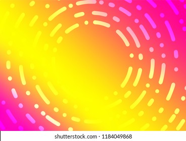 Light Pink, Yellow vector natural elegant pattern. Colorful abstract illustration with lines in Asian style. The pattern can be used for wallpapers and coloring books.
