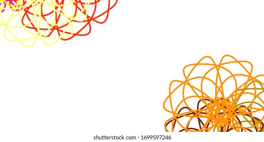 Light Pink, Yellow vector natural artwork with flowers. Illustration with abstract colorful flowers with gradient. Smart design for wrapping, wallpapers.