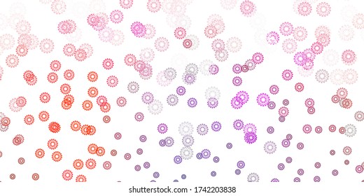 Light pink, yellow vector natural layout with flowers. Modern design with gradient Flowers on abstract background. Smart design for wrapping, wallpapers.