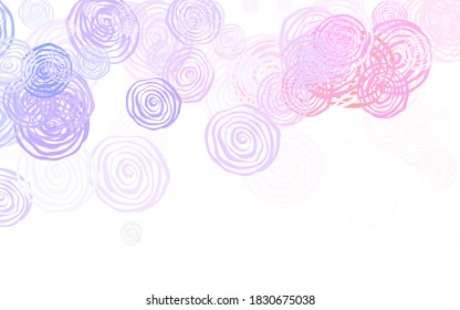 Light Pink, Yellow vector natural pattern with roses. Colorful illustration in doodle style with flowers. Textured pattern for websites, banners.
