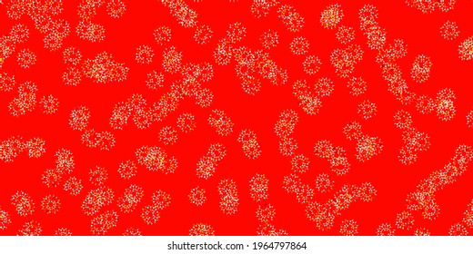Light pink, yellow vector natural backdrop with flowers. Simple design with flowers on abstarct background. Smart design for leaflets, books.