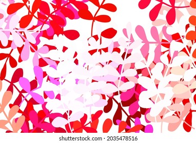 Light Pink, Yellow vector natural backdrop with leaves. Doodle illustration of leaves in Origami style with gradient. Colorful pattern for kid's books.