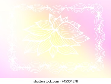 Light Pink, Yellow vector natural elegant pattern. An elegant bright illustration with lines in Natural style. The completely new template can be used for your brand book.