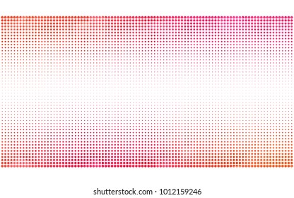 Light Pink, Yellow vector pattern with colored spheres. Geometric sample of repeating circles on white background in halftone style.