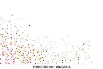 Light Pink, Yellow vector  pattern with spheres. Modern abstract illustration with colorful water drops. Pattern can be used as texture of water, rain drops.