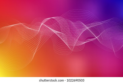 Light Pink, Yellow vector pattern with spheres. Modern abstract illustration with colorful water drops. The pattern can be used for aqua ad, booklets.