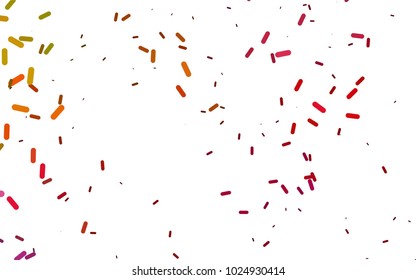 Light Pink, Yellow vector pattern with rounded lines. Modern geometrical abstract illustration with staves. Best design for your ad, poster, banner.