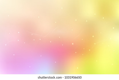 Light Pink, Yellow vector pattern with spheres. Illustration with set of shining colorful abstract circles. The pattern can be used for aqua ad, booklets.