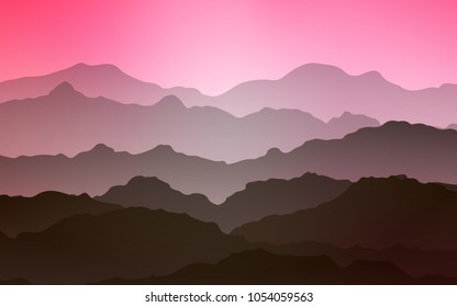 Light Pink, Yellow vector pattern with liquid shapes. Creative illustration in halftone mountain style with gradient. The template for cell phone backgrounds.