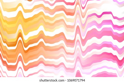 Light Pink, Yellow vector pattern with bent ribbons. Brand-new colored illustration in marble style with gradient. New composition for your brand book.