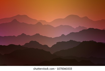 Light Pink, Yellow vector pattern with liquid shapes. Brand-new colored illustration in mountain style with gradient. New composition for your brand book.