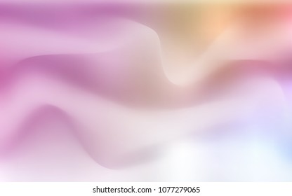 Light Pink, Yellow vector pattern with bent ribbons. Creative illustration in halftone marble style with gradient. New composition for your brand book.
