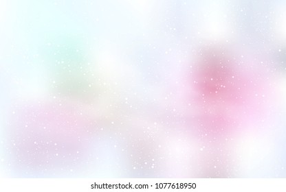 Light Pink, Yellow vector pattern with night sky stars. Glitter abstract illustration with colorful cosmic stars. Best design for your ad, poster, banner.