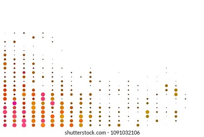 Light Pink, Yellow vector  pattern with spheres. Abstract illustration with colored bubbles in nature style. The pattern can be used for ads, leaflets of liquid.
