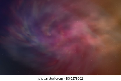 Light Pink, Yellow vector pattern with night sky stars. Glitter abstract illustration with colorful cosmic stars. Pattern for astrology websites.