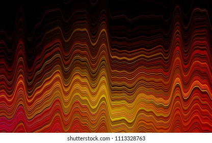 Light Pink, Yellow vector pattern. A vague circumflex abstract illustration with gradient. Textured wave pattern for backgrounds.