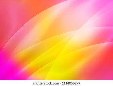 Light Pink, Yellow vector pattern with narrow lines. Modern geometrical abstract illustration with staves. The template can be used as a background.