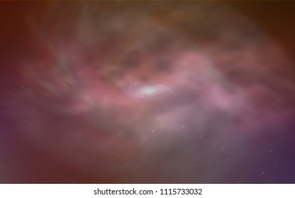 Light Pink, Yellow vector pattern with night sky stars. Shining colored illustration with bright astronomical stars. Template for cosmic backgrounds.