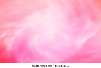 Light Pink, Yellow vector pattern with night sky stars. Modern abstract illustration with Big Dipper stars. Best design for your ad, poster, banner.