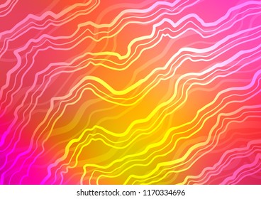 Light Pink, Yellow vector pattern with bubble shapes. Colorful abstract illustration with gradient lines. New composition for your brand book.