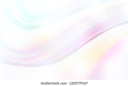 Light Pink, Yellow vector pattern with bubble shapes. Modern gradient abstract illustration with bandy lines. Textured wave pattern for backgrounds.