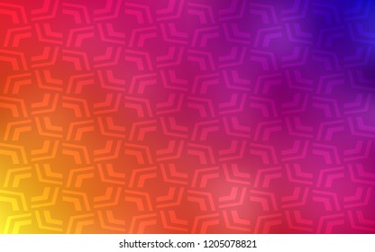 Light Pink, Yellow vector pattern with bent lines. A completely new color illustration in marble style. The best blurred design for your business.