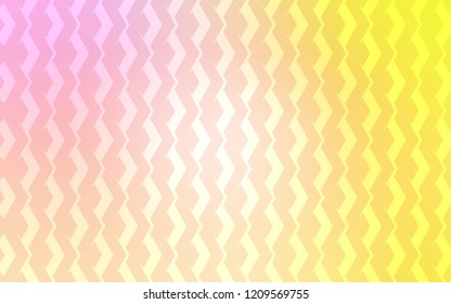 Light Pink, Yellow vector pattern with sharp lines. Shining colored illustration with sharp stripes. Pattern for ads, posters, banners.