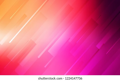 Light Pink, Yellow vector pattern with sharp lines. Modern geometrical abstract illustration with Lines. Template for your beautiful backgrounds.