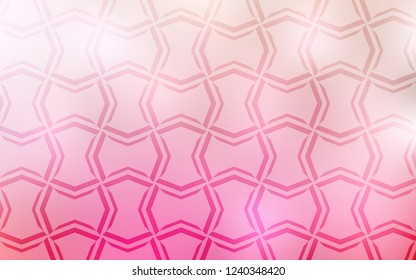 Light Pink, Yellow vector pattern with sharp lines. Decorative shining illustration with lines on abstract template. Pattern for ads, posters, banners.