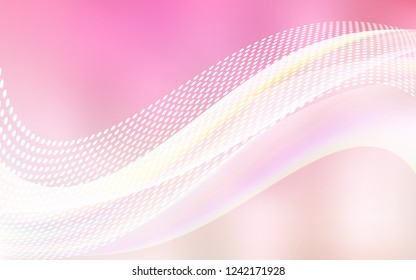 Light Pink, Yellow vector pattern with spheres, triangles. Decorative design in abstract style with triangle structure. Design for your business advert.