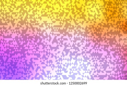 Light Pink, Yellow vector pattern in polygonal style. Abstract gradient illustration with triangles. Pattern can be used for websites.