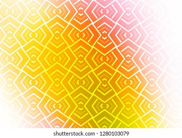Light Pink, Yellow vector pattern with narrow lines. Lines on blurred abstract background with gradient. Pattern for websites, landing pages.