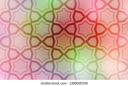 Light Pink, Yellow vector pattern with christmas stars. Blurred decorative design in simple style with stars. Template for sell phone backgrounds.