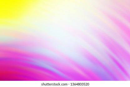 Light Pink, Yellow vector pattern with wry lines. A circumflex abstract illustration with gradient. A completely new template for your design.
