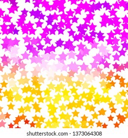Light Pink, Yellow vector pattern with abstract stars. Modern geometric abstract illustration with stars. Pattern for new year ad, booklets.