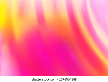 Light Pink, Yellow vector pattern with lamp shapes. Glitter abstract illustration with wry lines. A completely new template for your business design.
