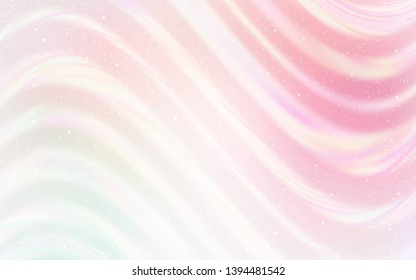 Light Pink, Yellow vector pattern with night sky stars. Shining colored illustration with bright astronomical stars. Template for cosmic backgrounds.