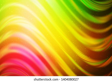 Light Pink, Yellow vector pattern with night sky stars. Shining illustration with sky stars on abstract template. Pattern for astronomy websites.