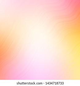 Light Pink, Yellow vector pattern with wry lines. Colorful abstract illustration with gradient curves. Smart design for your promotions.