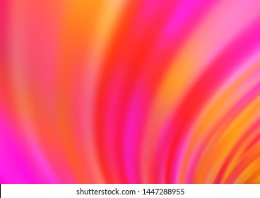 Light Pink, Yellow vector pattern with bubble shapes. Blurred geometric sample with gradient bubbles.  New composition for your brand book.