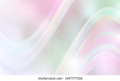 Light Pink, Yellow vector pattern with night sky stars. Space stars on blurred abstract background with gradient. Smart design for your business advert.
