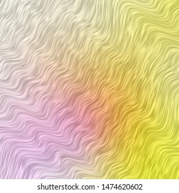 Light Pink, Yellow vector pattern with curved lines. Colorful illustration in abstract style with bent lines. Pattern for busines booklets, leaflets