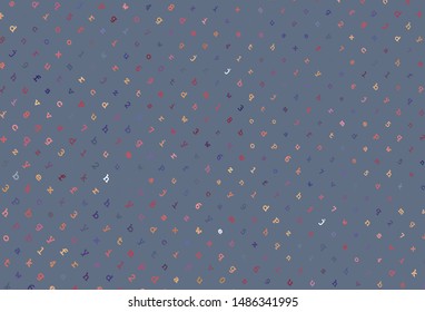 Light Pink, Yellow vector pattern with ABC symbols. Modern geometrical illustration with ABC english symbols. Pattern for booklets, leaflets of education.