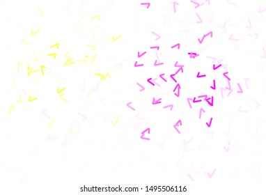 Light Pink, Yellow vector pattern with lines. A shining illustration, which consists of curved lines. Abstract design for your web site.