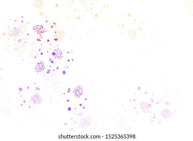 Light Pink, Yellow vector pattern with random forms. Modern abstract illustration with colorful random forms. Background for a cell phone.