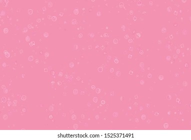 Light Pink, Yellow vector pattern with fresh ingredients. Illustration with set of fresh food in doodle style. Pattern for ad, booklets, leaflets of restaurants.