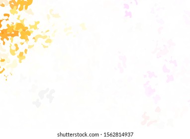 Light Pink, Yellow vector pattern with random forms. Decorative design in abstract style with random forms. Modern design for your business card.