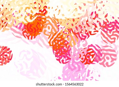 Light Pink, Yellow vector pattern with random forms. Illustration with colorful gradient shapes in abstract style. Modern design for your business card.